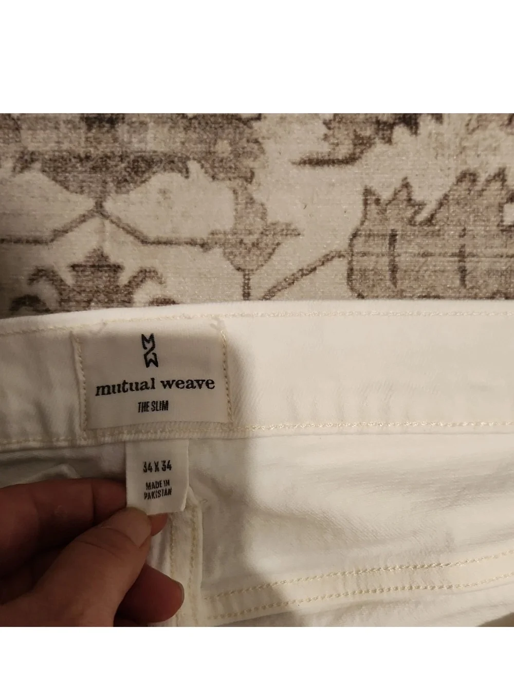 Men's Slim White Jeans - Clean Slim Fit